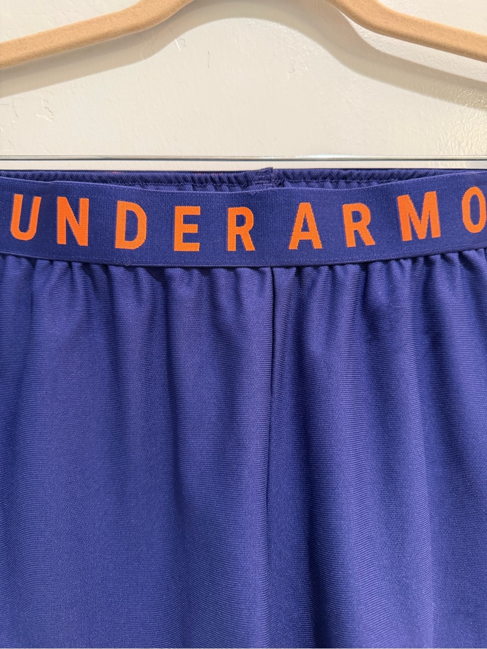 Under Armour Women's Play Up 3.0 Athletic Run Shorts Blue Purple Orange Medium - Picture 5 of 9